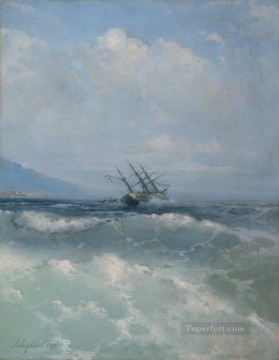 Landscapes Painting - Ivan Aivazovsky the waves Seascape